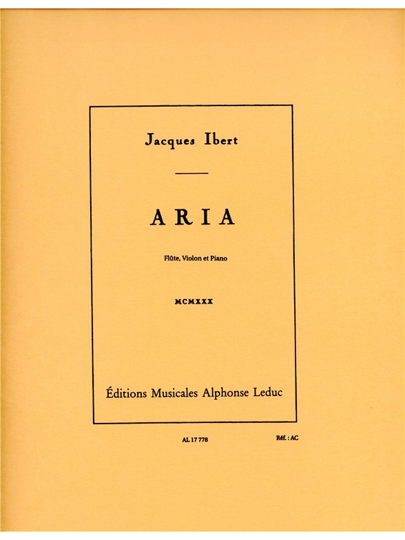 Jacques Ibert: Aria (Trio - Mixed)