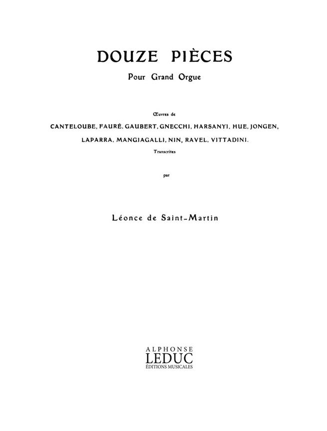 Léonce de Saint-Martin: 12 Pièces (Organ)
