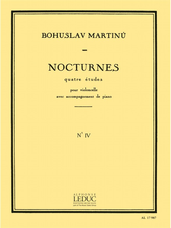 Bohuslav Martinu: 4 Nocturnes H189, No.4 (Cello & Piano)