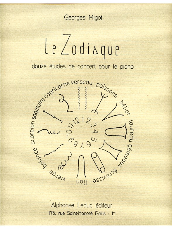 Georges Migot: Le Zodiaque, 12 Etudes de Concert (Piano solo)