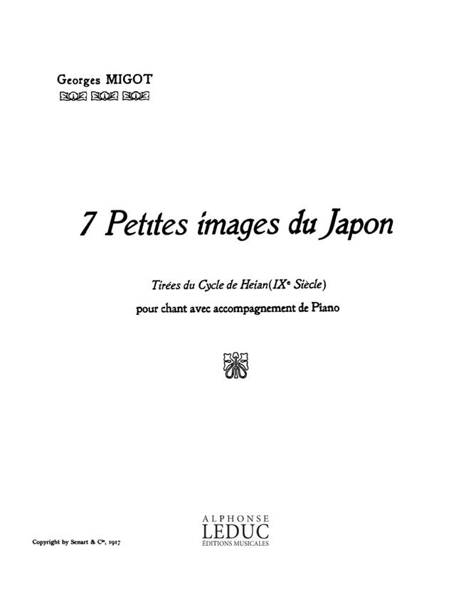 Georges Migot: 7 Petites Images du Japon (sop) (Voice & Piano)