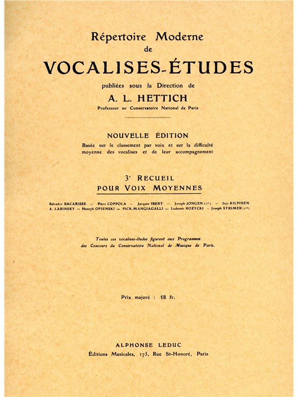 Various Composers: Vocalises Vol.3 (med) (Voice & Piano)