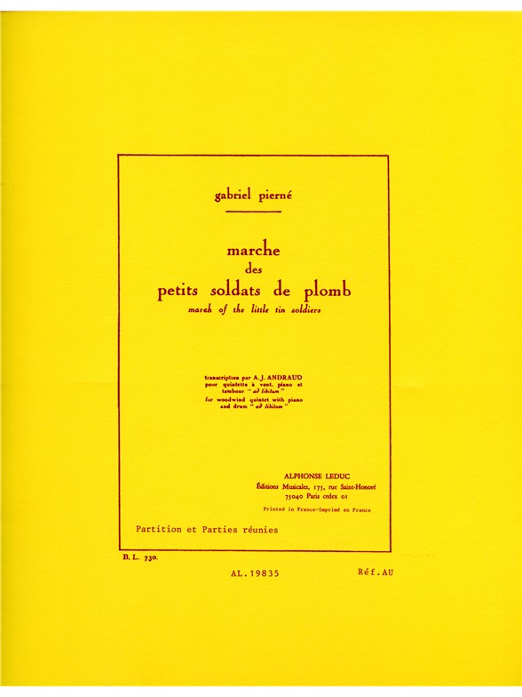 Gabriel Pierné: Marche des petits Soldats de Plomb Op.14, No.6 (Septet-Mixed)