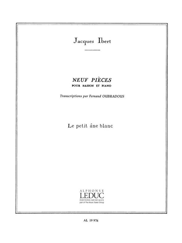 Jacques Ibert: Le Petit Ane blanc (Bassoon & Piano)