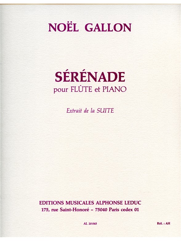 Noël-Gallon: Sérénade (Flute & Piano)