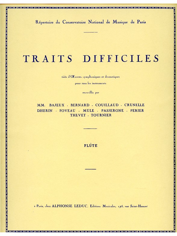 Traits Difficiles (Flute)