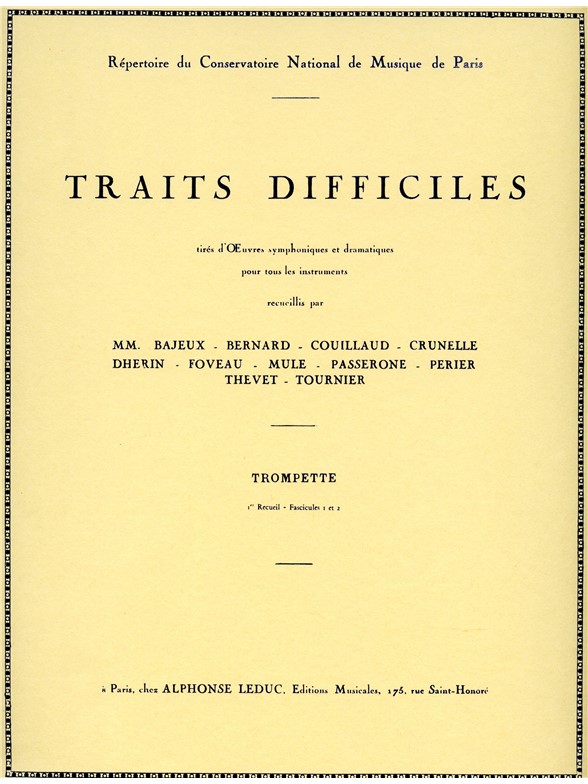 Various Composers: Traits difficiles Vol.1 (Trumpet solo)