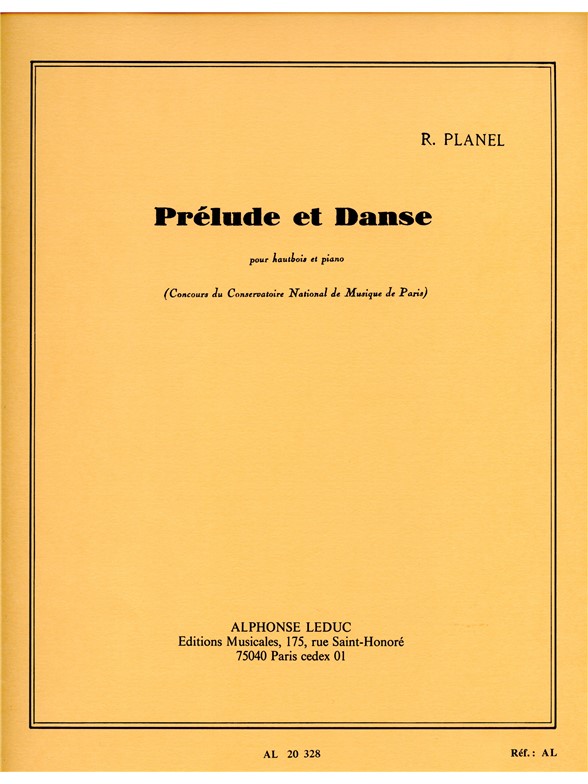 Robert Planel: Prélude Et Danse (Oboe And Piano)