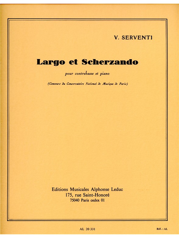 Victor Serventi: Largo et Scherzando (Double Bass & Piano)