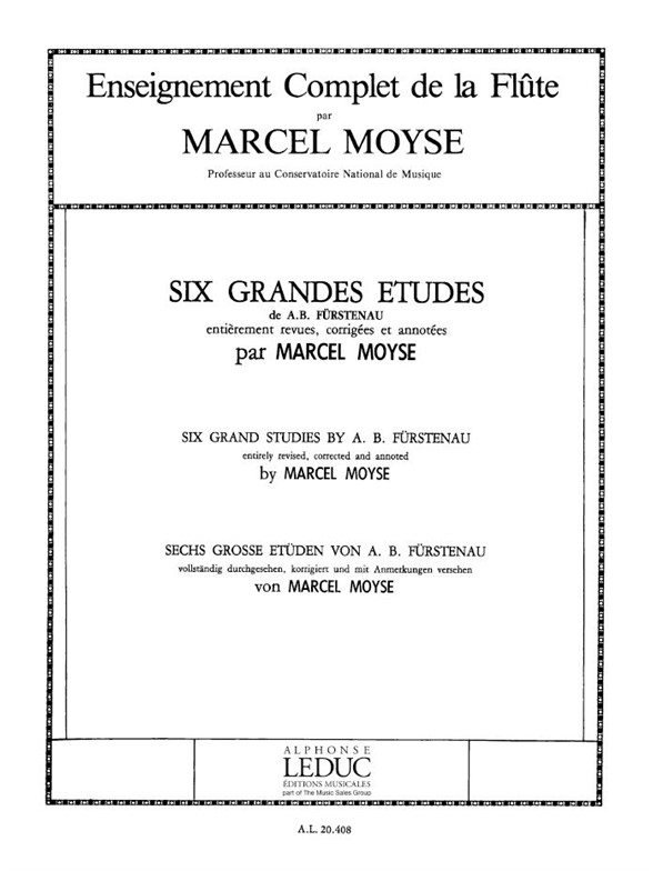 Marcel Moÿse: 6 Grandes Etudes de Fürstenau (Flute solo)