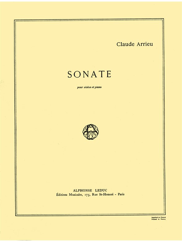Claude Arrieu: Sonate (Violin & Piano)