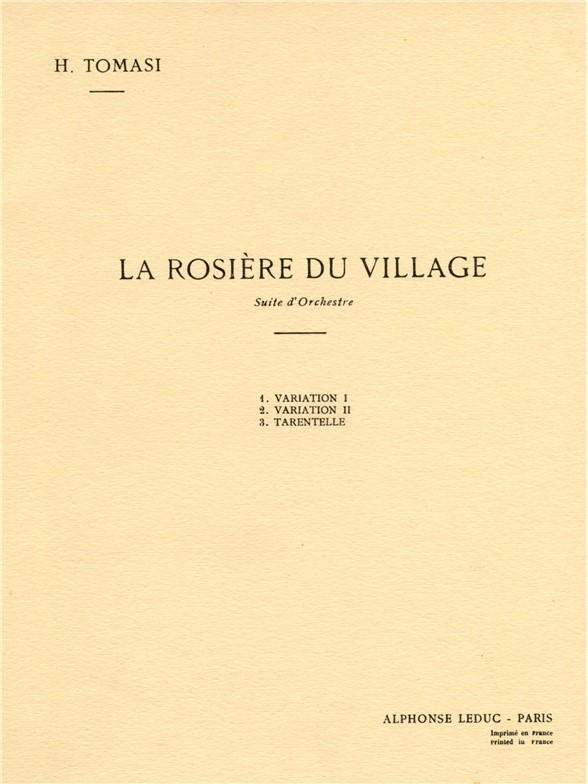 Henri Tomasi: La Rosière du Village (Orchestra)