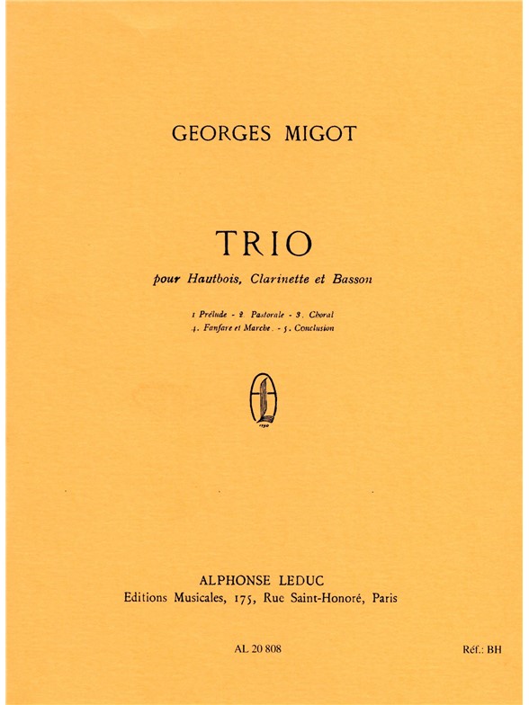 Georges Migot: Trio (Trio - Woodwind)