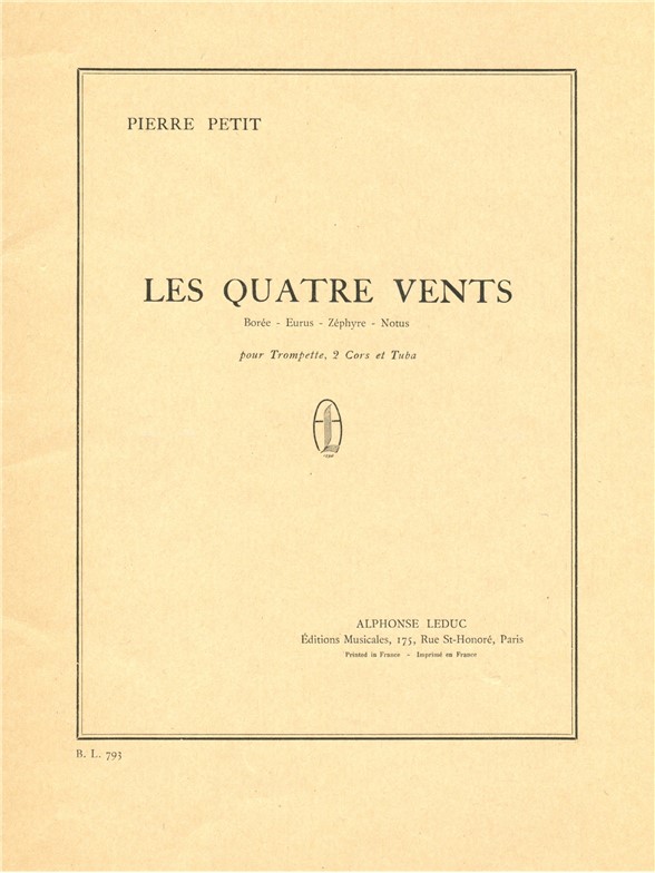 Pierre Petit: Les Quatre Vents (Quartet-Brass)