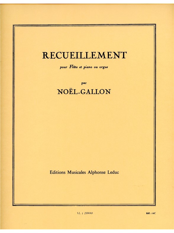 Noël-Gallon: Recueillement (Flute & Piano)