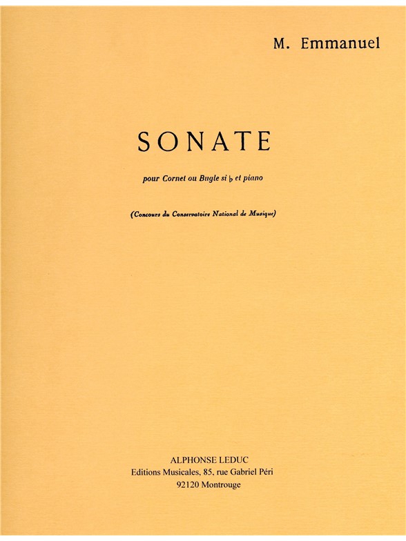 Maurice Emmanuel: Sonate (Trumpet & Piano)