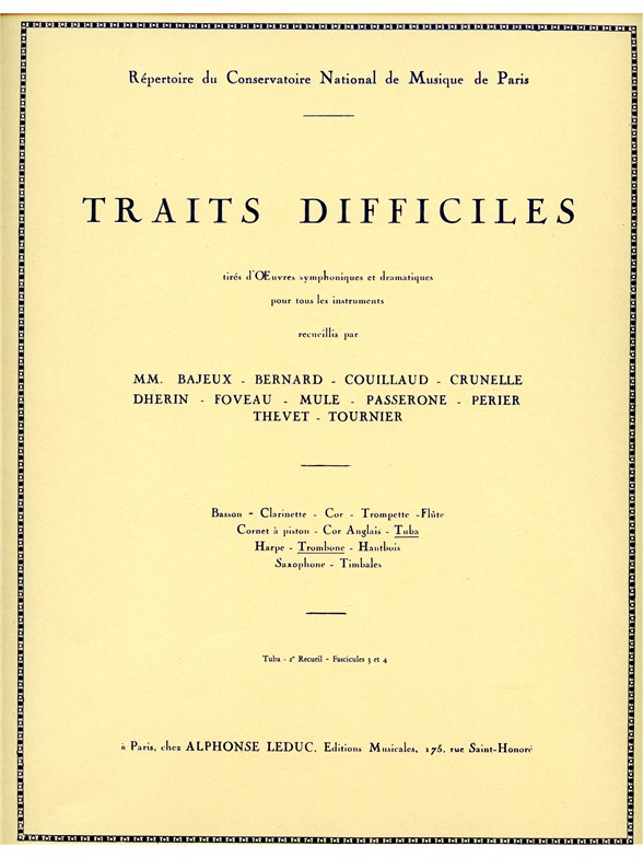 Various Composers: Traits difficiles Vol.2 (Tuba solo)