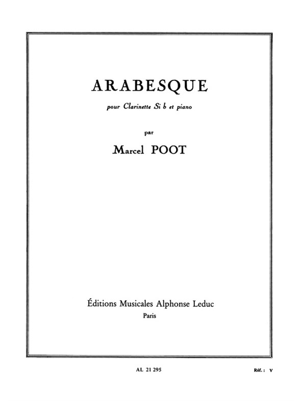 Marcel Poot: Arabesque (Clarinet & Piano)