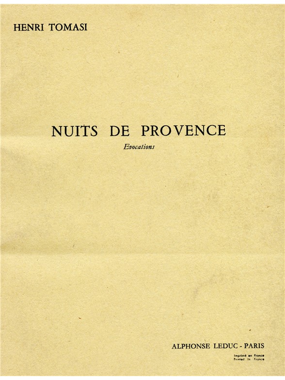 Henri Tomasi: Nuits de Provence (Orchestra)