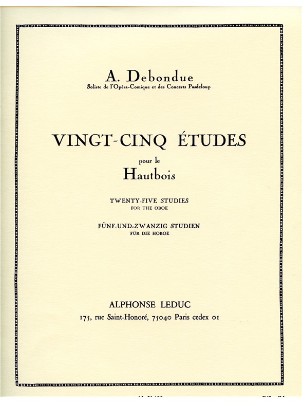 Albert Debondue: 25 Etudes (Oboe solo)