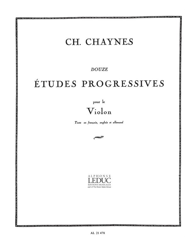 Charles Chaynes: 12 Etudes progressives (Violin solo)
