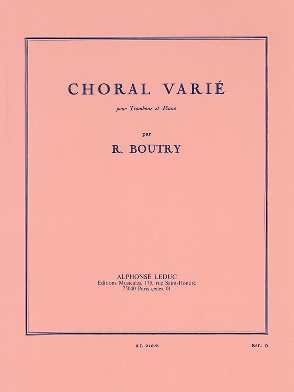 Roger Boutry: Choral varié (Trombone & Piano)