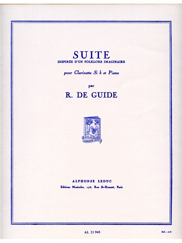 Richard de Guide: Suite inspirée d'un Folklore imaginaire Op.32, No.1 (Clarinet & Piano)