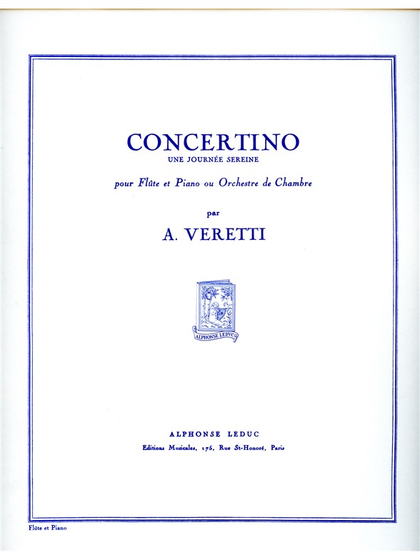 Antonio Veretti: Concertino (Flute & Piano)