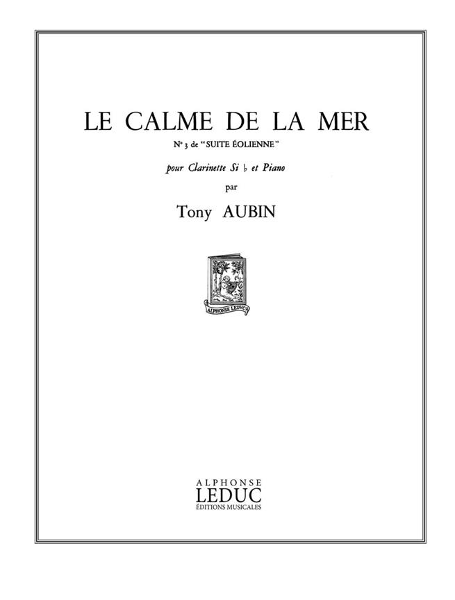 Tony Aubin: Le Calme de la Mer (Clarinet & Piano)