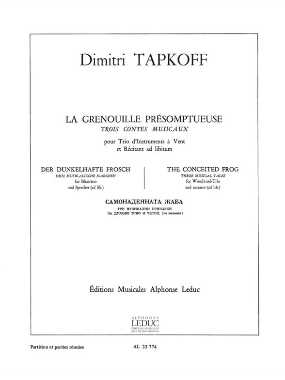 Dimitar Tapkoff: La Grenouille présomptueuse (Trio - Woodwind)