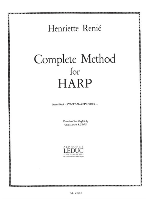 Renie Henriette Methode De Harpe Volume 2 Harp Book English