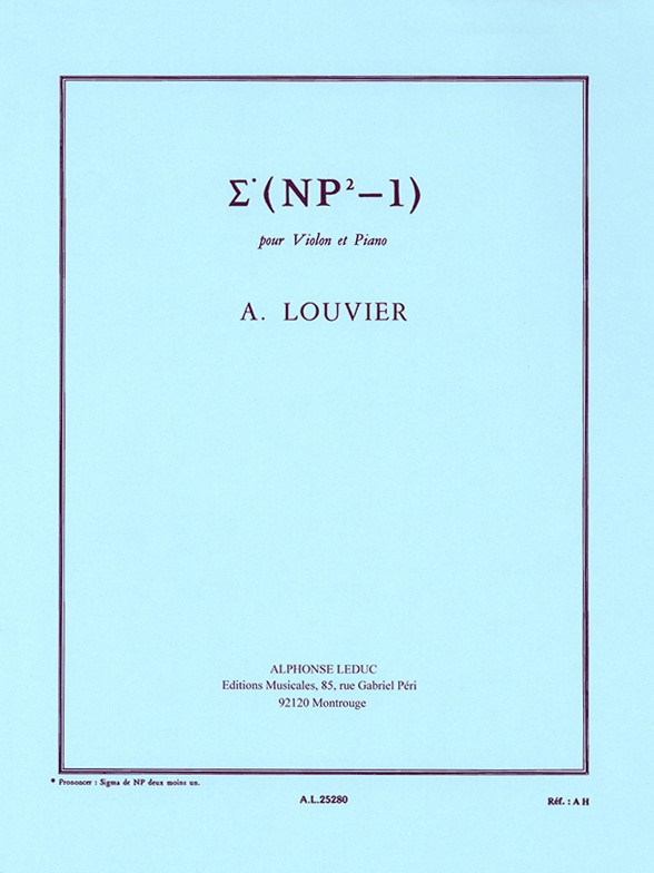 Alain Louvier: Sigma (Violin & Piano)