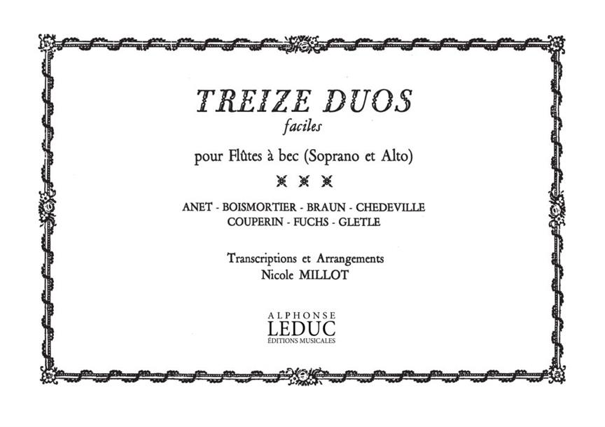 Nicole Millot: 13 Duos faciles (Recorders 2)
