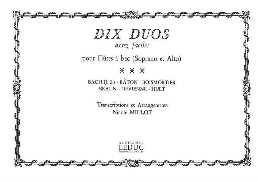 Nicole Millot: 10 Duos assez faciles (Recorders 2)