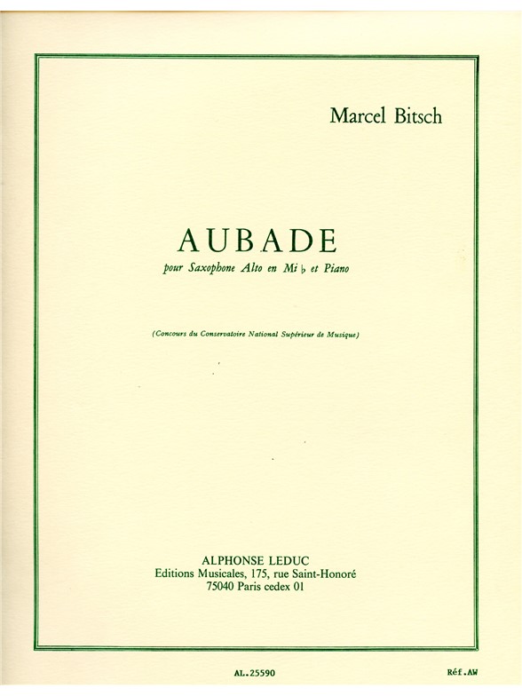 Marcel Bitsch: Aubade (Saxophone-Alto & Piano)