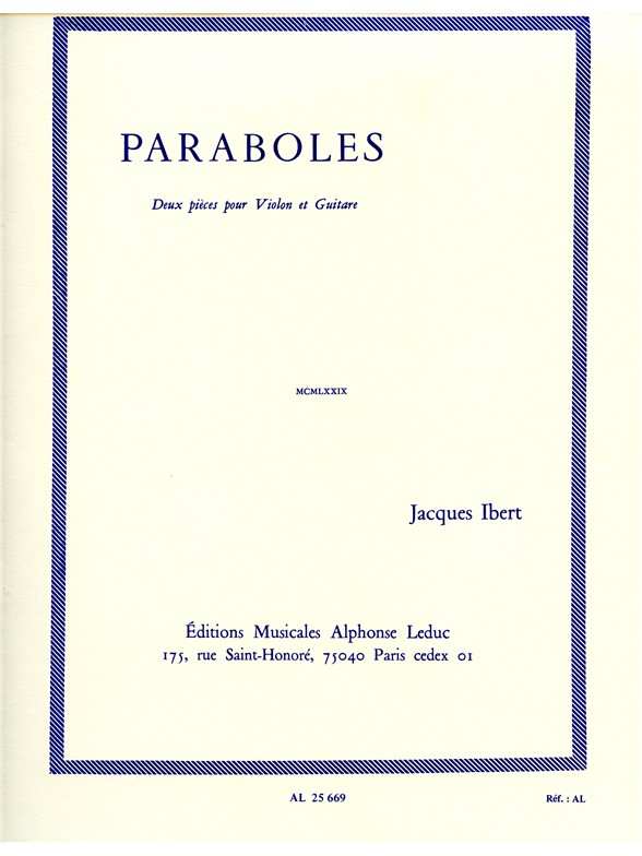 Jacques Ibert: Paraboles