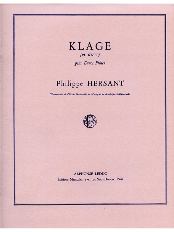 Philippe Hersant: Klage (Flutes 2)