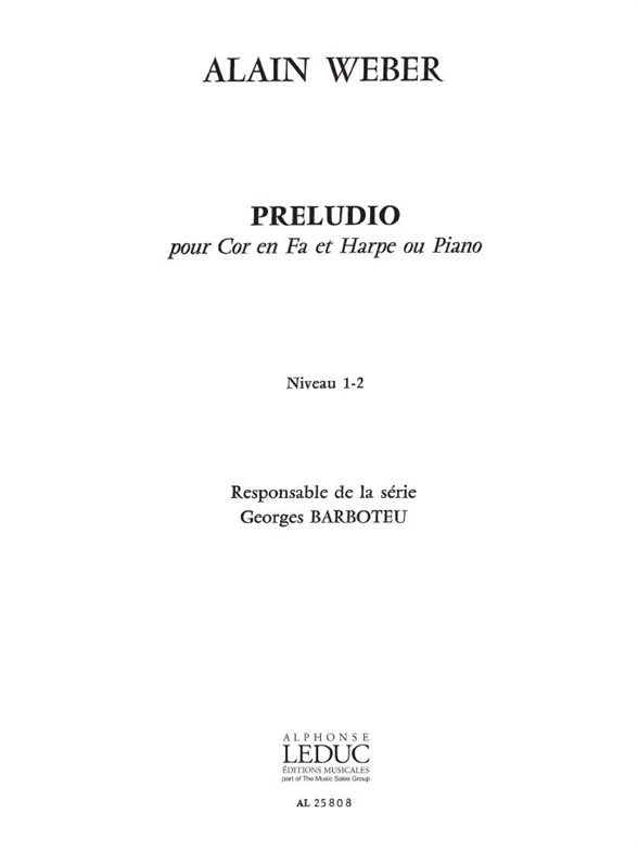 Alain Weber: Preludio (Horn & Piano)