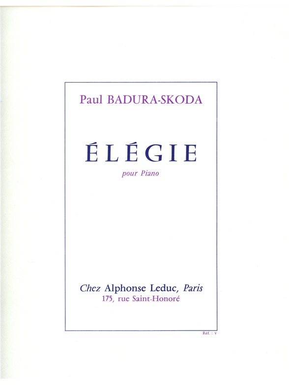 Paul Badura-Skoda: Elégie (Piano solo)