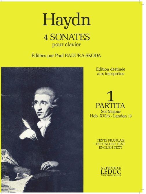 Haydn 4 Sonatas Volume 1 In G Major Hob 16/6 Piano Book French