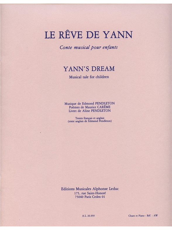 Edmund J. Pendleton: Yann's Dream (Choral-Mixed accompanied)
