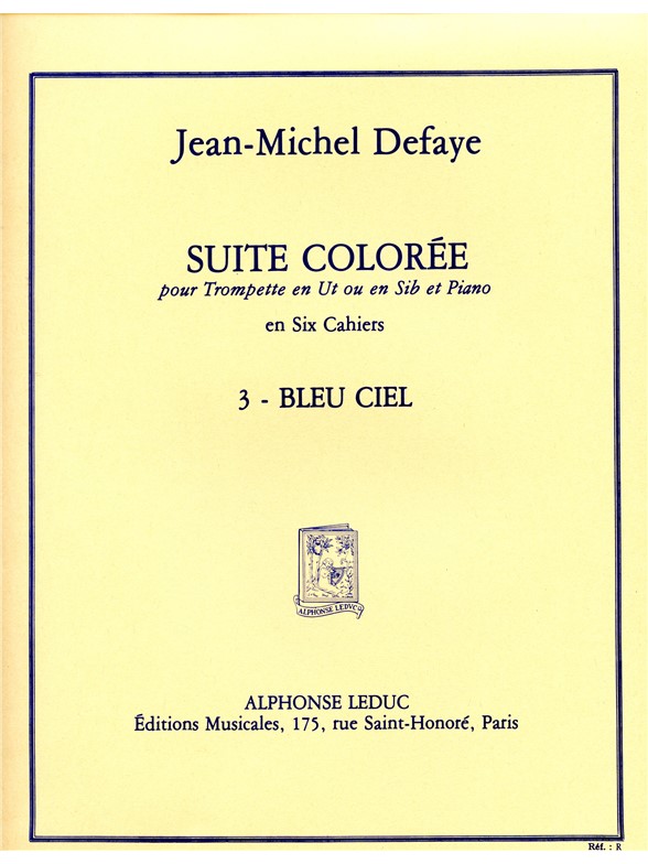 Jean Michel Defaye: Suite colorée No.3: Bleu Ciel (Trumpet & Piano)
