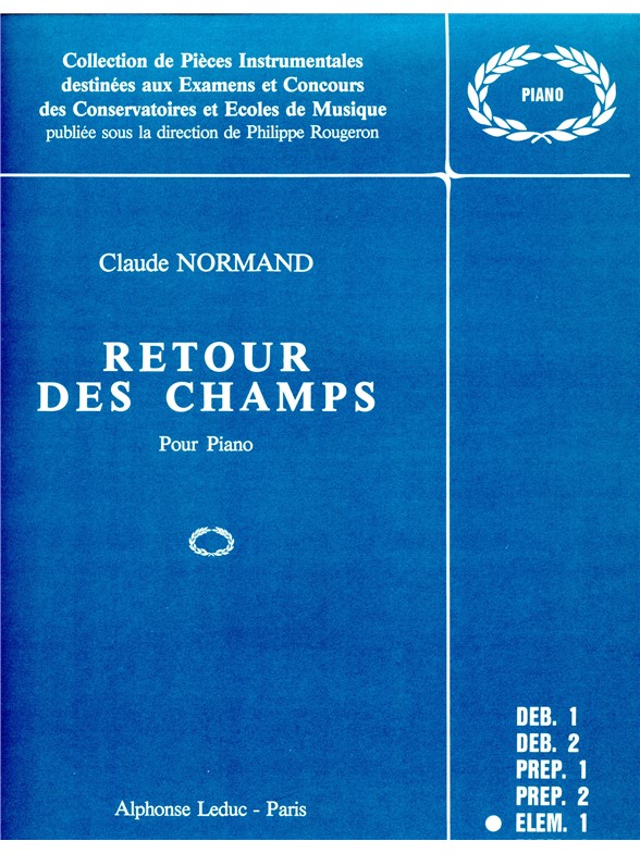 Claude Normand: Retour des champs (Piano solo)