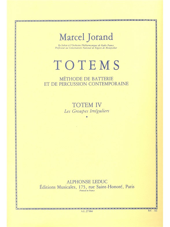 Marcel Jorand: Totem 4 (Percussion solo)