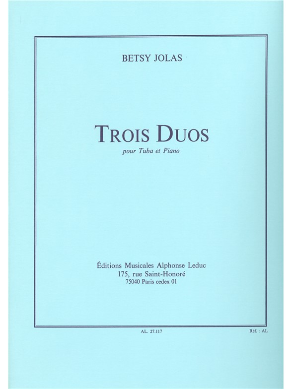 Betsy Jolas: 3 Duos (Tuba & Piano)