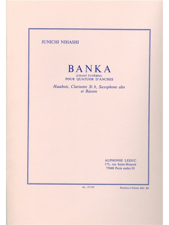 Nihashi: Banka (Quartet-Woodwind)
