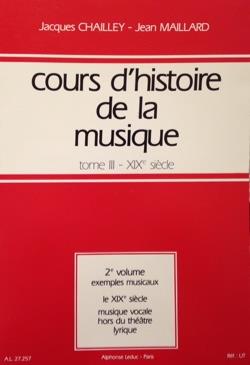 Chailley Cours D'histoire De La Musique Tome 3 Vol 2 Exemples Musicaux