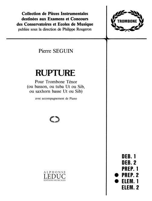 Pierre Séguin: Rupture (Trombone & Piano)