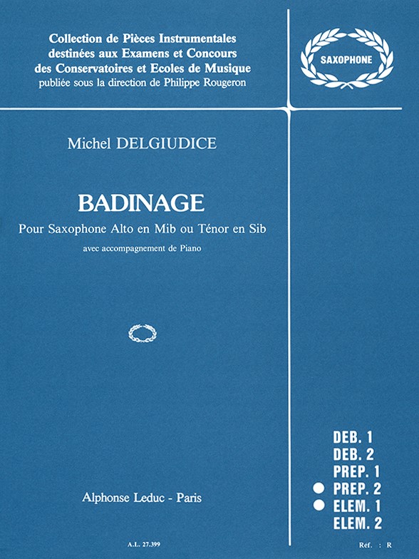 Michel Delguidice: Badinage (Saxophone-Alto & Piano)