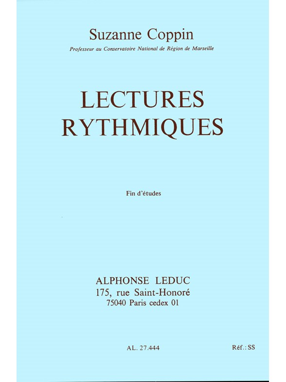 Coppin Lectures Rythmiques Fin D'etudes Book